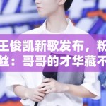 王俊凯新歌发布，粉丝：哥哥的才华藏不住了，循环播放中